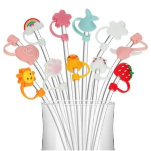 Reusable Silicone Straw Tips Covers